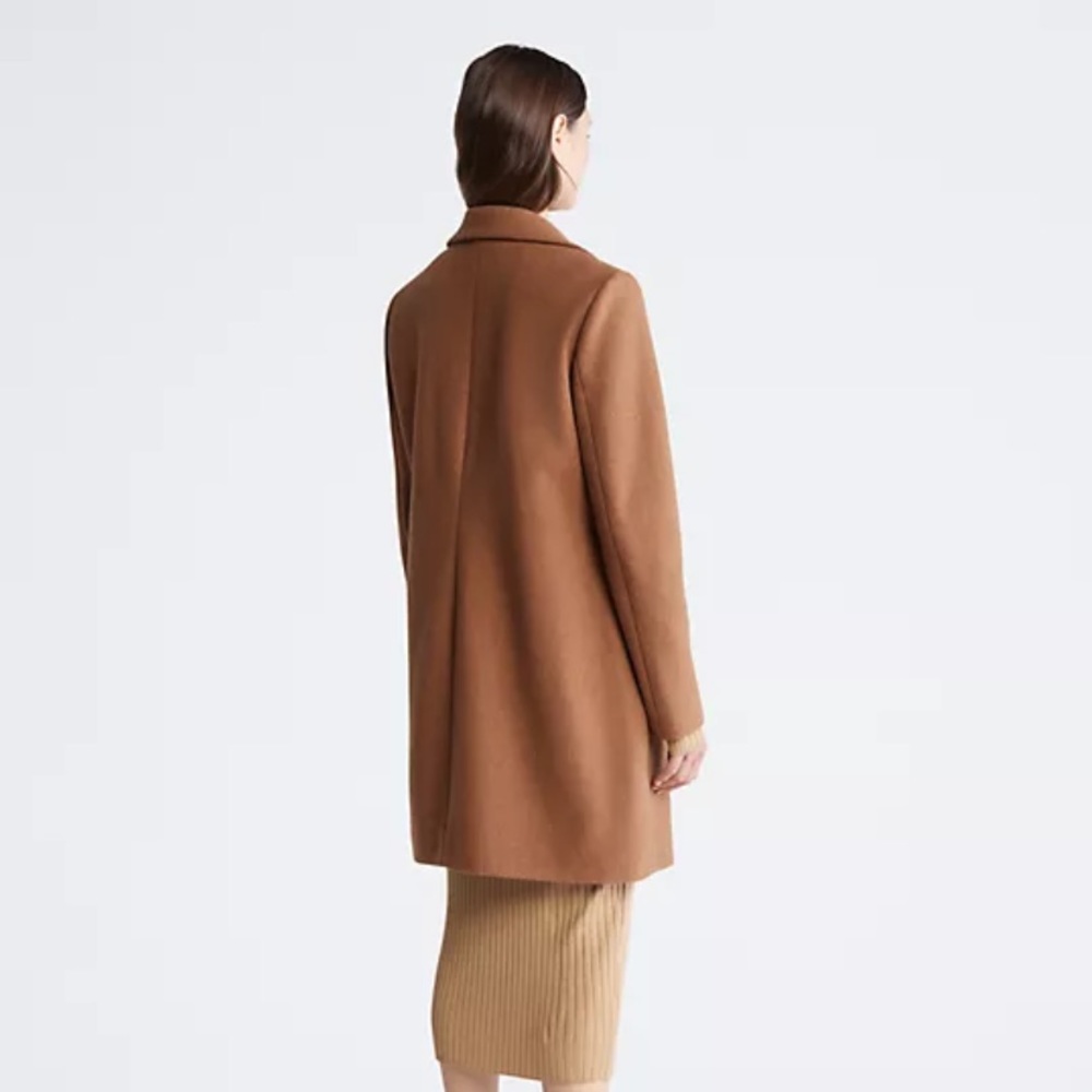 Notch Collar Single Breasted Overcoat - Picture 2 of 4